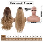 Ombre Medium Long Straight Hair Wig Brown To Golden Wigs