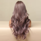 Ombre Wig Long Wave Wigs Brown To Purple Party Wig